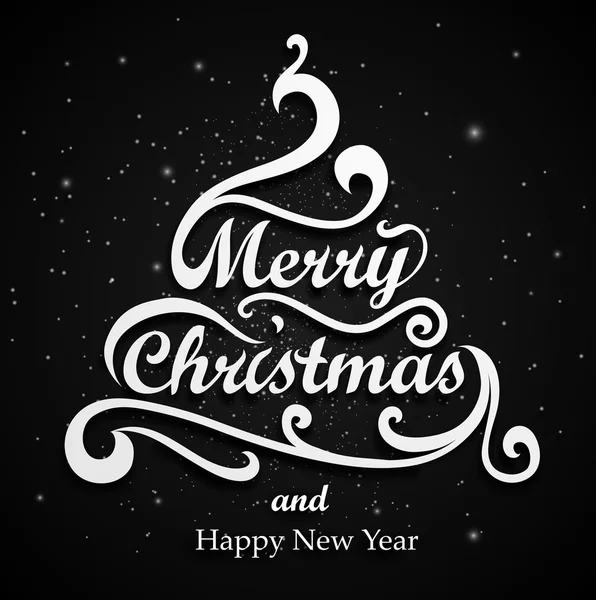 Merry Christmas Type — Stock Vector