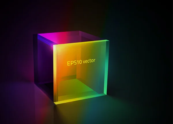 Vektor glas cube — Stock vektor