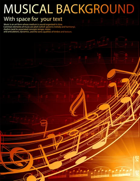 Fondo musical vectorial — Vector de stock