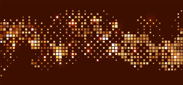 Abstract Vector Glittering Background Glamorous Festive Design Flowing Shining Golden — Stock Vector