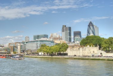 City of London skyline and River Thames clipart