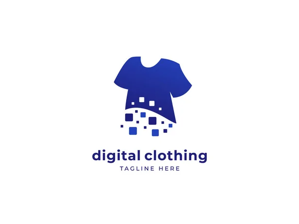 Virtuele Digitale Mode Kleding Tshirt Merk Logo Pictogram — Stockvector