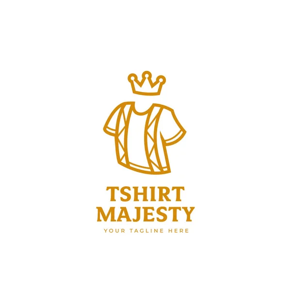 Футболка Величність Королівський Логотип Преміум Розкішний Королівський Трійник Королівства Логотип — стоковий вектор