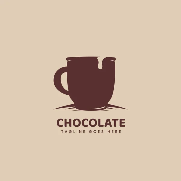 Boisson Chocolat Chaud Dans Modèle Icône Logo Tasse Dans Style — Image vectorielle
