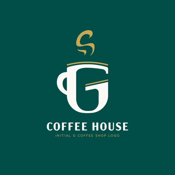 Anfangsbuchstabe Premium Kaffeehaus Logo Symbol Vorlage — Stockvektor
