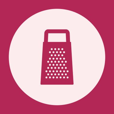 Sosyal medya vurgusu için yuvarlak arkaplan ile grater simgesi kalın kabartma