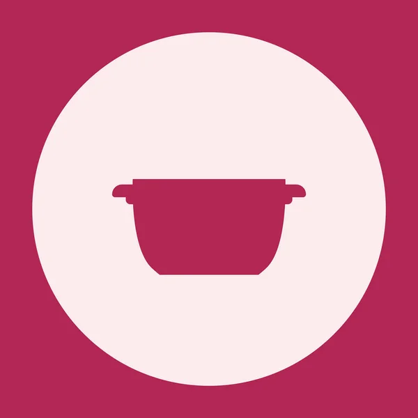 ソーシャルメディアのハイライトのための丸い背景を持つ調理ポットアイコン太字のグリフ — ストックベクタ