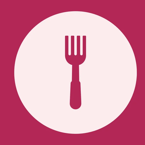 Fork Icon Bold Glyph Background Social Media Highlight — Stock Vector