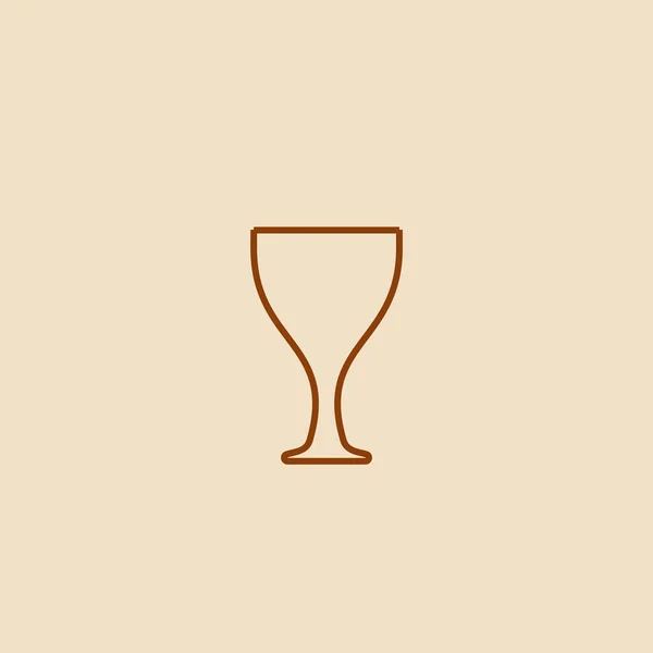 Значок Скляного Контуру Водяного Келиха — стоковий вектор