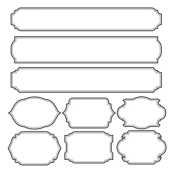Набор Рамок Граница Дизайна Винтажные — стоковый вектор