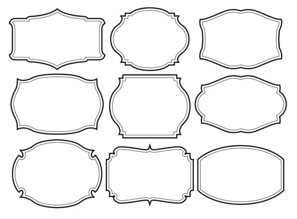 Набор Рамок Граница Дизайна Винтажные — стоковый вектор