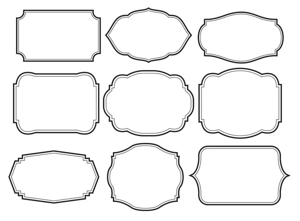 Набор Рамок Граница Дизайна Винтажные — стоковый вектор