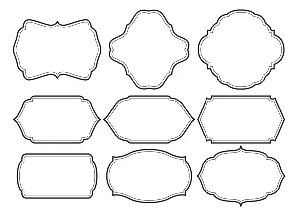 フレームのセット ボーダーデザインヴィンテージ — ストックベクタ