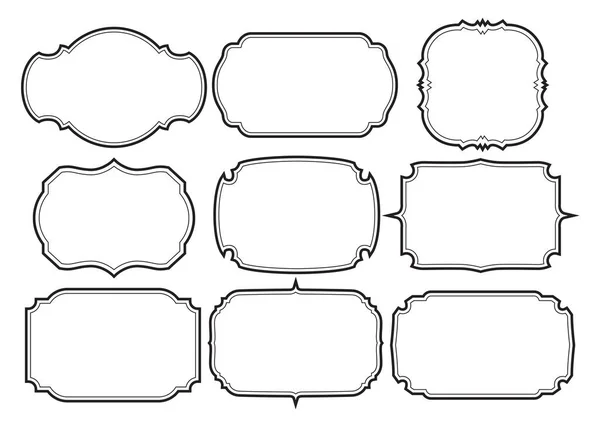 Набор Рамок Граница Дизайна Винтажные — стоковый вектор