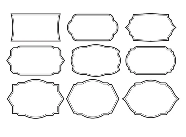 Набор Рамок Граница Дизайна Винтажные — стоковый вектор