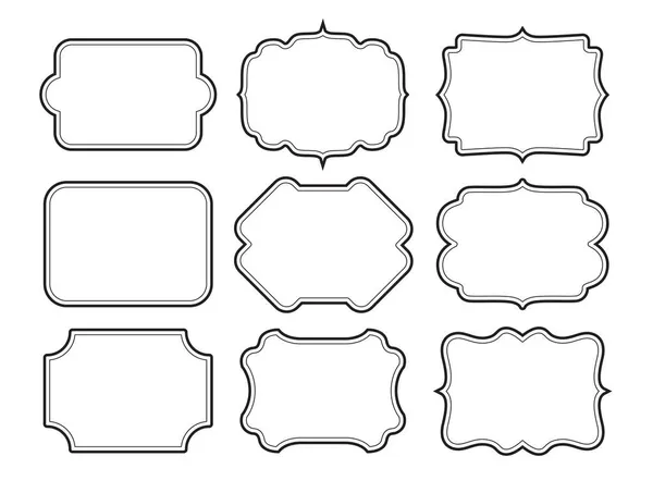 Набор Рамок Граница Дизайна Винтажные — стоковый вектор