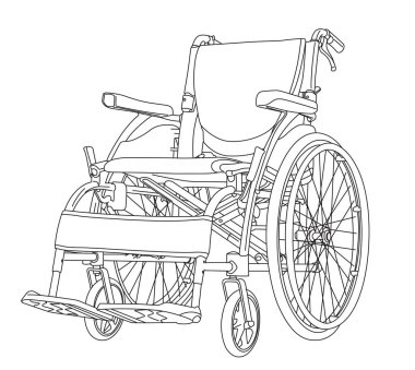Tekerlekli sandalye çizimi
