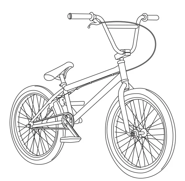 Креслення Контуру Велосипеда Eps10 — стоковий вектор