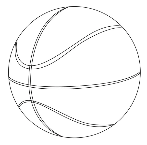 Basketball Outline Drawing Eps10 — Stock Vector