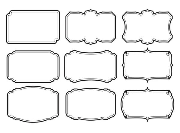 Набор Рамок Граница Дизайна Винтажные — стоковый вектор
