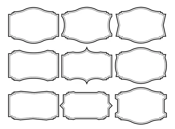 Набор Рамок Граница Дизайна Винтажные — стоковый вектор