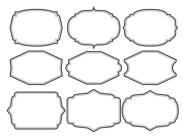 Набор Рамок Граница Дизайна Винтажные — стоковый вектор