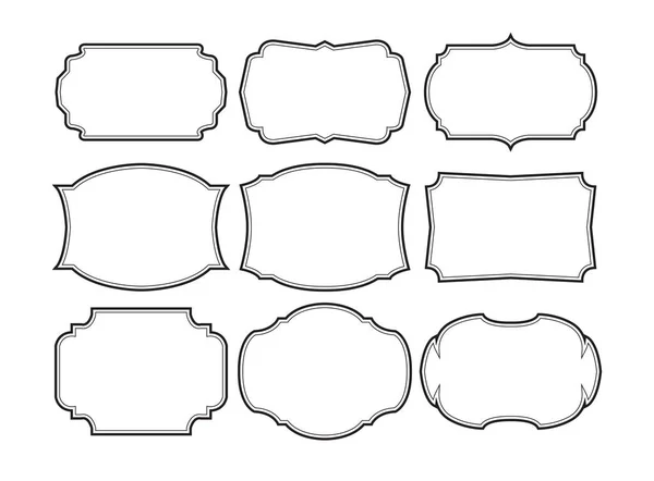 Набор Рамок Граница Дизайна Винтажные — стоковый вектор