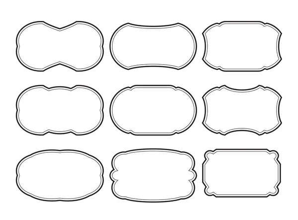 Набор Рамок Граница Дизайна Винтажные — стоковый вектор