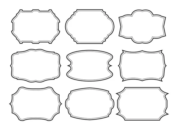 Набор Рамок Граница Дизайна Винтажные — стоковый вектор