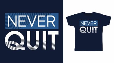 Tee üzerindeki baskı için tipografi vektörünü asla bırakma