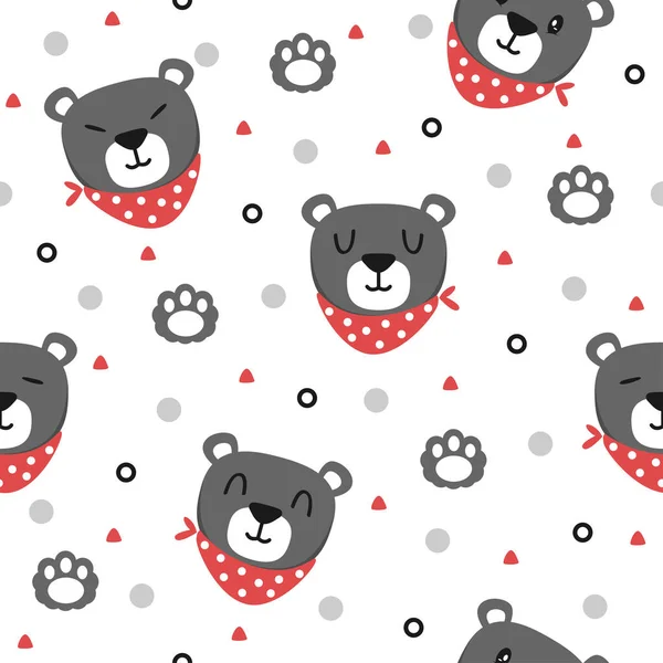 Cool bears cartoon pattern design concepts