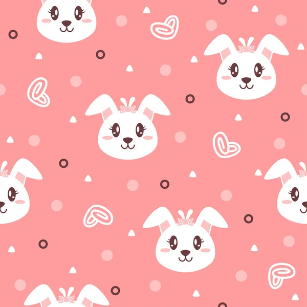 Little Bunny Cartoon Pattern Design Concepts — Stock Vector