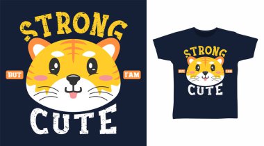 Tatlı kaplan karikatür konsepti tasarımı