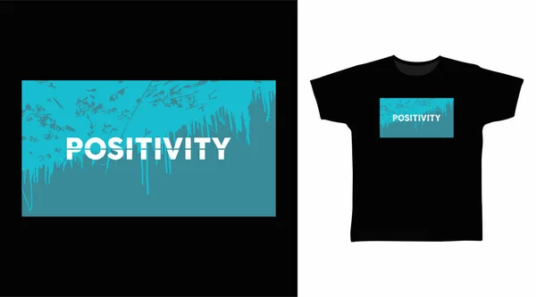 Positivity Texture Typography Tshirt Designs — Stock Vector