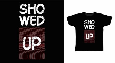 Typography tee tasarımı konsepti ortaya çıktı