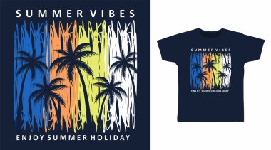 Yaz titreşimleri Palm karikatür sanat tasarımı