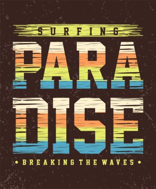 Cennet tipografi posteri ve giyim konsepti