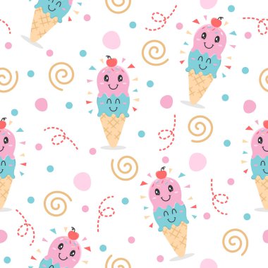 Tatlı dondurma çizgi film çizim kalıpları