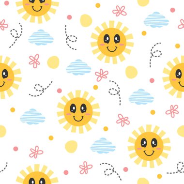 Şirin güneş çizgi film çizimleri