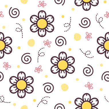 Güzel çiçek çizimi desen tasarımı