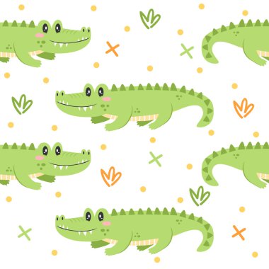 Tatlı timsah çizgi film çizimleri