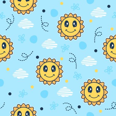 Tatlı ayçiçeği çizgi film arkaplanı