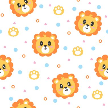 Tatlı aslan çizgi film arkaplanı