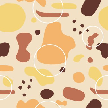 Düz kahverengi el soyut desen tasarımı