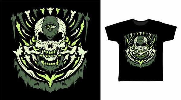 Death warrior tshirt design concept