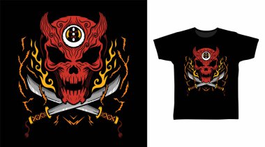 Skeleton with sword tshirt design concepts