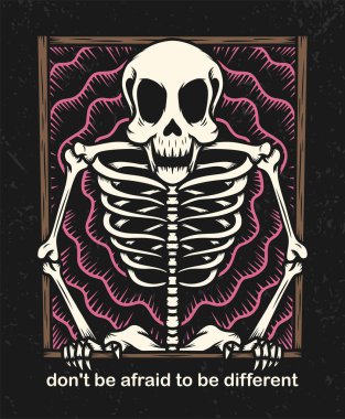 İskelet kapıları illüstrasyon tasarım kavramları