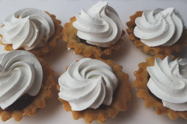 Magdalenas Con Crema Pasteles Para Las Vacaciones — Foto de Stock