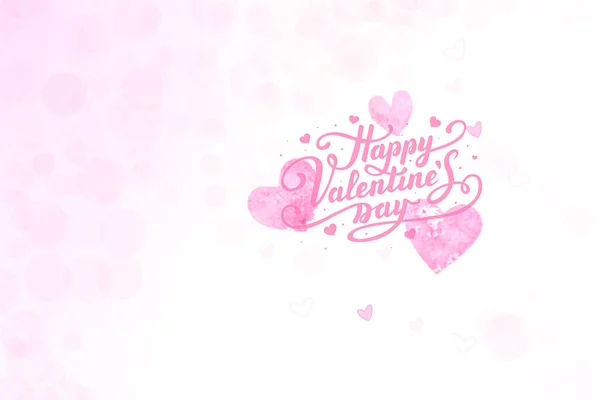 Beautiful Pink Valentine Day Lettering Background — Stok fotoğraf