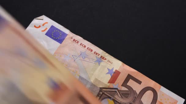 Contagem Notas Euro Dinheiro Imagens Alta Qualidade — Vídeo de Stock